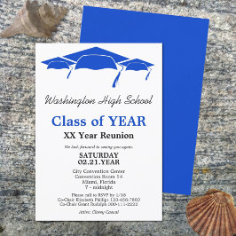 Blå Studentmössor, klassåterföreningsmall Inbjudningar