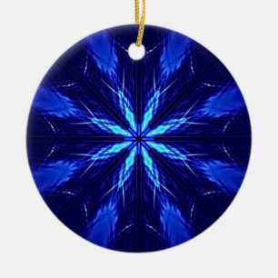 Blå suede Star Design Julgransprydnad Keramik
