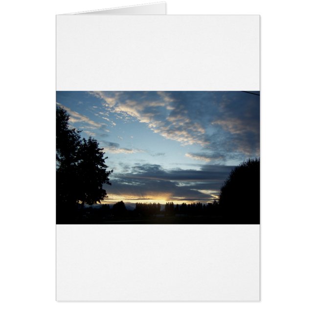 Blå Sunset Dreams Greeting Card Hälsningskort (Framsidan)