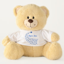 Blå Super Stjärna Teddybjörn