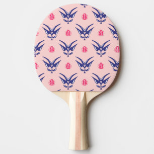 Blå svala & rosa hjärta pingisracket