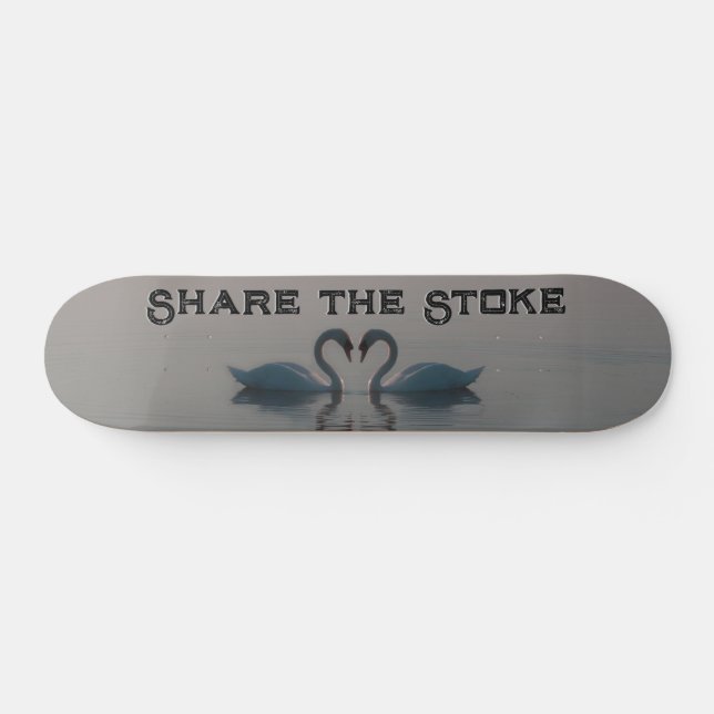 Blå Svanar måste vara Kärlek Mini Skateboard Bräda 18,5 Cm (Horz)