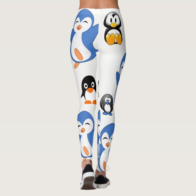 Blå svart bensin, långa leggings (Baksida)