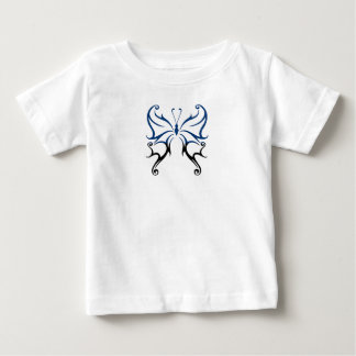 Blå Svart Fjäril T Shirt
