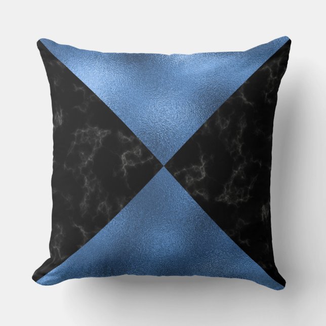 Blå/svart fyllning Reversible Decorative Pillow Kudde (Framsida)
