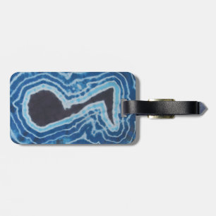 Blå svart Kärlek Music Note Tie Dye Bagagebricka