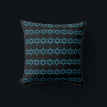 BLÅ, Svart och lila, MENORAH- och STARS-kuddar Kudde<br><div class="desc">blått,  svart och lila MENORAH,  STAR OF DAVID STARS OF DAVID ON BACK by designer Sandy Closs ~ SandyCloss~</div>