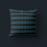 BLÅ, Svart och lila, MENORAH- och STARS-kuddar Kudde<br><div class="desc">blått,  svart och lila MENORAH,  STAR OF DAVID STARS OF DAVID ON BACK by designer Sandy Closs ~ SandyCloss~</div>