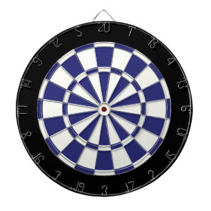 Blå svart och vit marinblått darttavla
