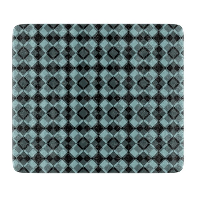 Blå Svart Rutig Argyle Mönster (Framsidan)
