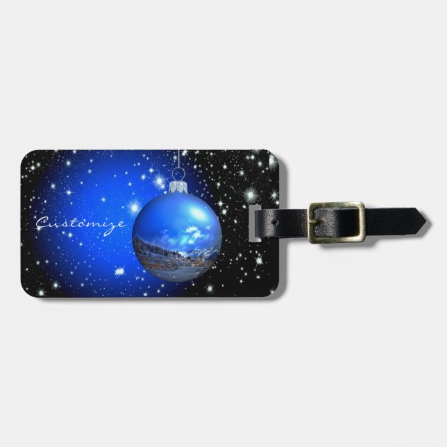 blå/svart sellerande ornament bagagebricka (Horisontell Framsida)