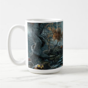 blå svart stege kaffemugg