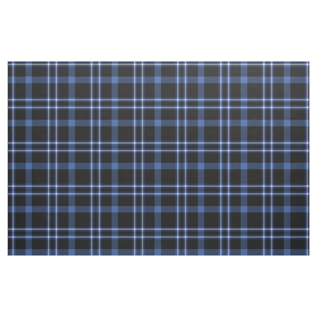 Blå Svart Tartan Rutig Skotsk Mönster Tyg (Fat Quarter)