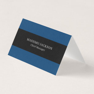 Blå Svart Trendig Enkel Minimalistisk Professionel Visitkort