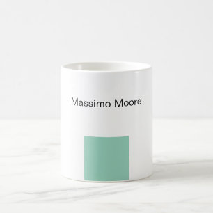 Blå Svart Vit Enkel Elegant Egen Namn Kaffemugg