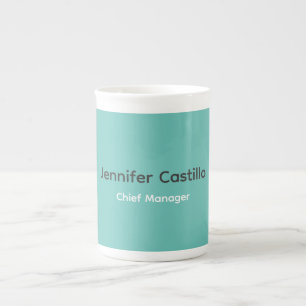 Blå svart, vit, modern, modern benporslin mugg
