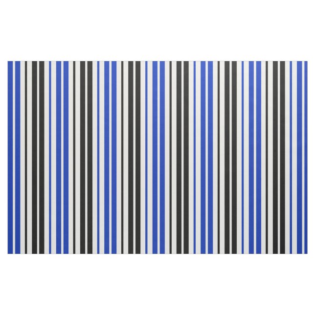 Blå Svart Vit Randig Mönsterdesign  Tyg (Fat Quarter)