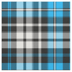 Blå Svart Vit Rutig Tartan Mönsterdesign Tyg