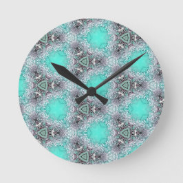 Blå svarta blommor formar hemdäcksklocka rund klocka