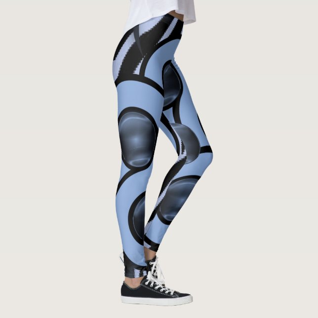 blå svarta långa leggings (Höger)