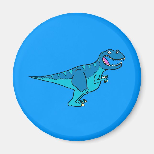 Blå T-rex Magnet (Framsidan)