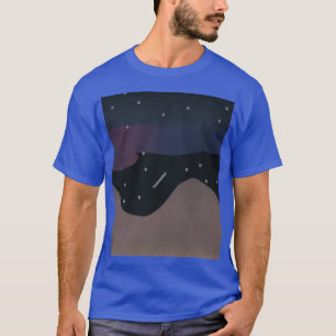 Blå T-shirt med Natt Scene