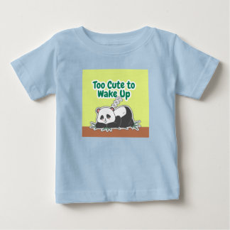 Blå T-Shirt Panda Tecknad Film för 6–12 Månaders B