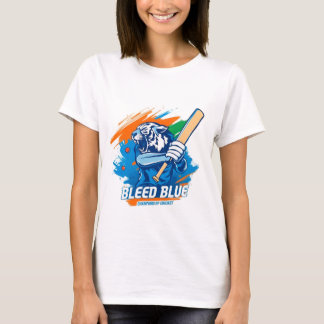 Blå t-skjorta för cricket älskare t shirt