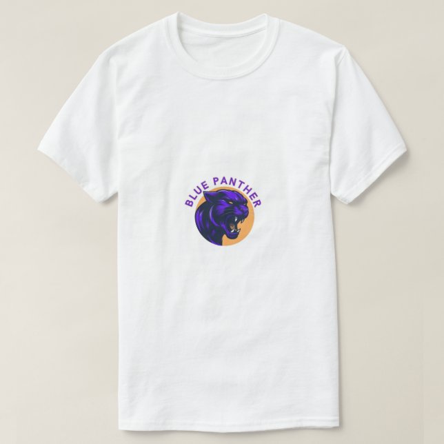 blå t-skjorta för pander t shirt (Design framsida)