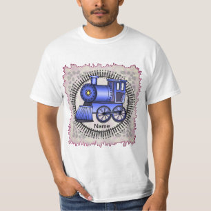 Blå tågbiljett t-shirt