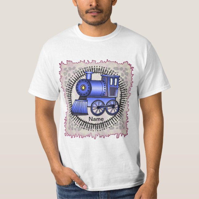 Blå tågbiljett t-shirt (Framsida)