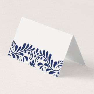 Blå talavera Tile Fiesta Place Card Bord Decor Kort