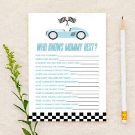 Blå Tävling-bil som känner till Mamma babykläder