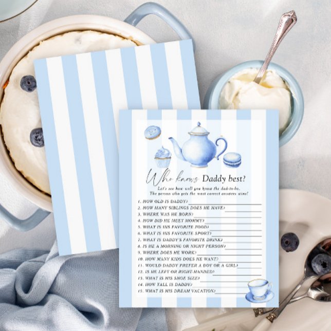 Blå te-fest - Vem vet pappas bästa spel (Skapare uppladdad)
