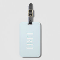Blå Teal Dubbelskikt Enkel Initial Monogram