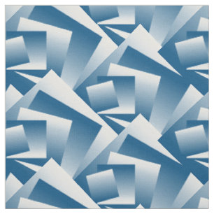 Blå Teal geometri Tyg