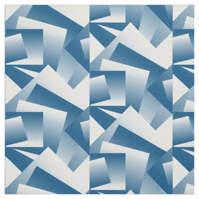 Blå Teal geometri Tyg (Provkarta)