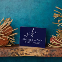 Blå teckenstorlek för WiFi-lösenord