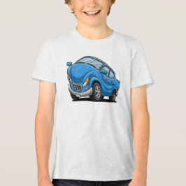 Blå Tecknad Bil T Shirt