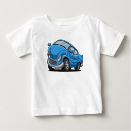 Blå Tecknad Bil T Shirt