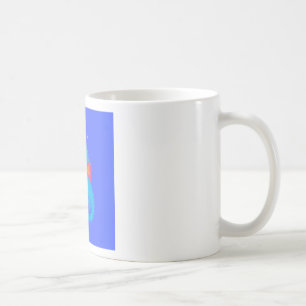 Blå Tecknad Sjöhäst Kaffemugg