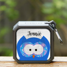 Blå Tecknad Uggla Head-Personlig