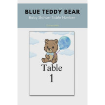 Blå Teddybjörn Bebis Shower 