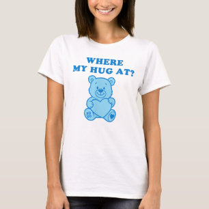 Blå Teddybjörn Kramtröja – Söt Rolig Present T Shirt