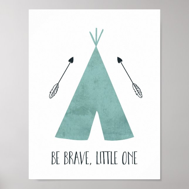 Blå Teepee Var Modig Lilla En Poster (Framsidan)