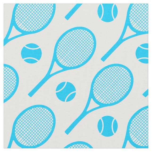 Blå tennisrackets - anpassa "panel" storlek tyg (Närbild)