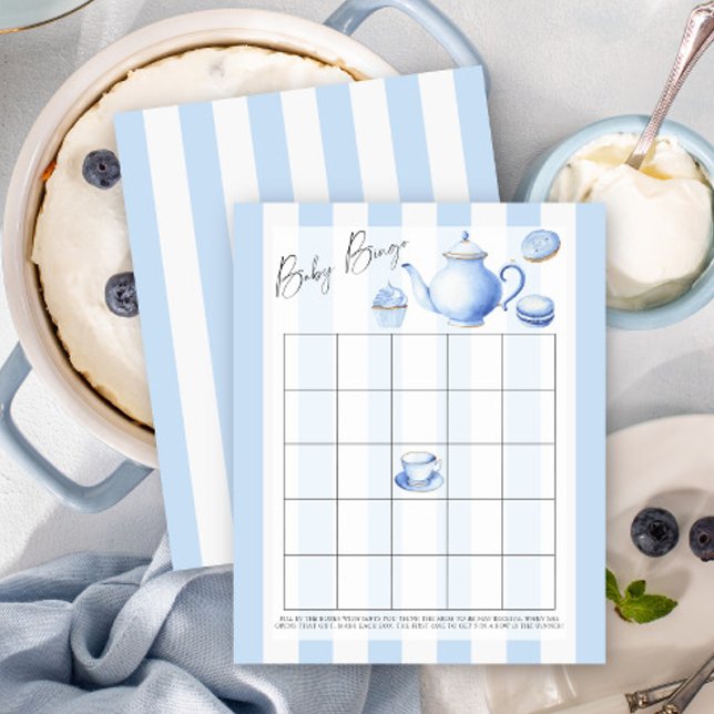 Blå teparty - Babybingo spel (Skapare uppladdad)