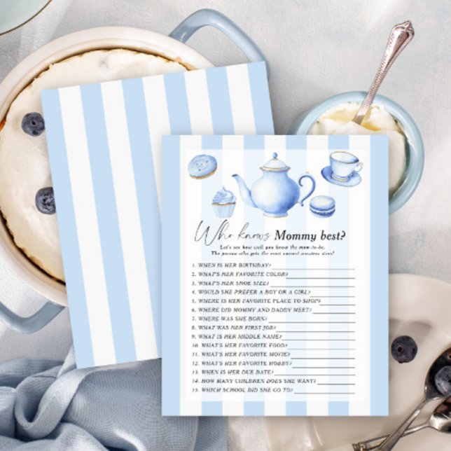 Blå teparty - Vem vet mest om mamma (Skapare uppladdad)
