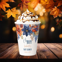 Blå | Terracotta Oh Boy Fall Blommigt Baby Shower