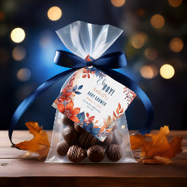 Blå | Terracotta Oh Boy Fall Blommigt Baby Shower Gåvor Etiketter